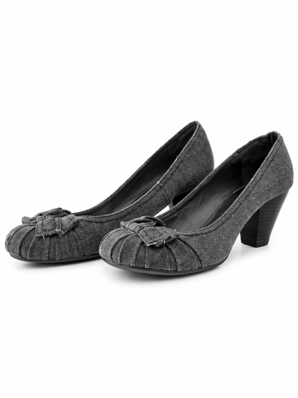 Vintage Y2K G21 Grey Denim Pleated Toe Pumps – Size 7.5 EUC